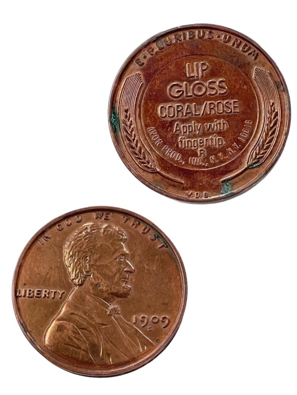 Vintage 1970s Avon 1909 Lucky Penny Compact